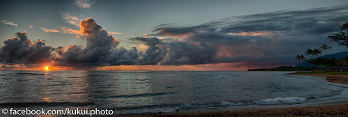 panorama sunrise hawaii oahu hdr hauula