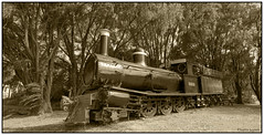 old train on display at Pemberton