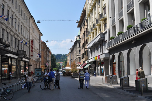 斯洛維尼亞Ljubljana城的街景。（圖：stevekeiretsu）