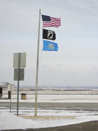 southdakota restarea flagpoles freezingwind whetstonevalley