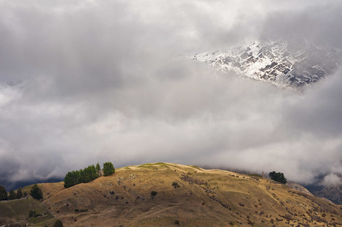 trees light newzealand mountains clouds landscape snowcapped alpine nz southisland otago lakehayes