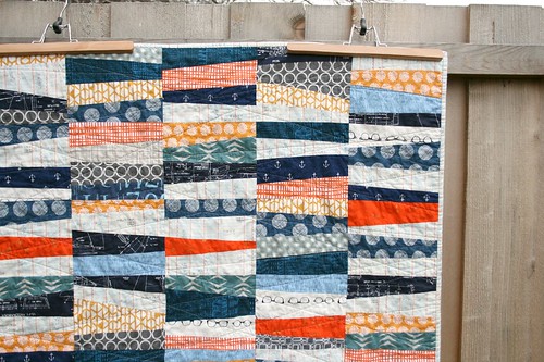 Wonky Stipes Baby Quilt