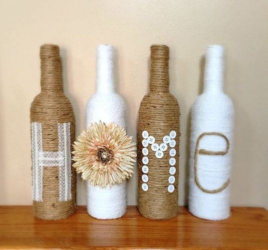 10 Cool DIY Bottle Decor Ideas You Should Not Miss