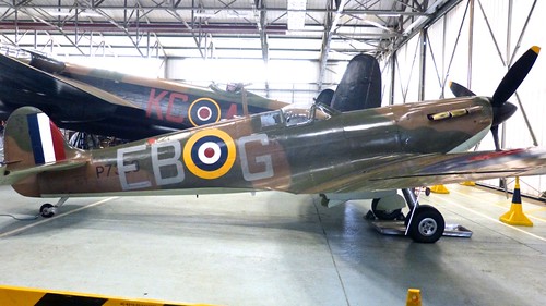 P7350 ‘RAF Battle of Britain Memorial Flight’ Vickers Supermarine Spitfire IIa Coded EB-G on ‘Dennis Basford’s railsroadsrunways.blogspot.co.uk’