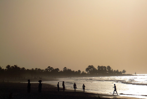 africa sunset beach strand zonsondergang gambia afrika kotu