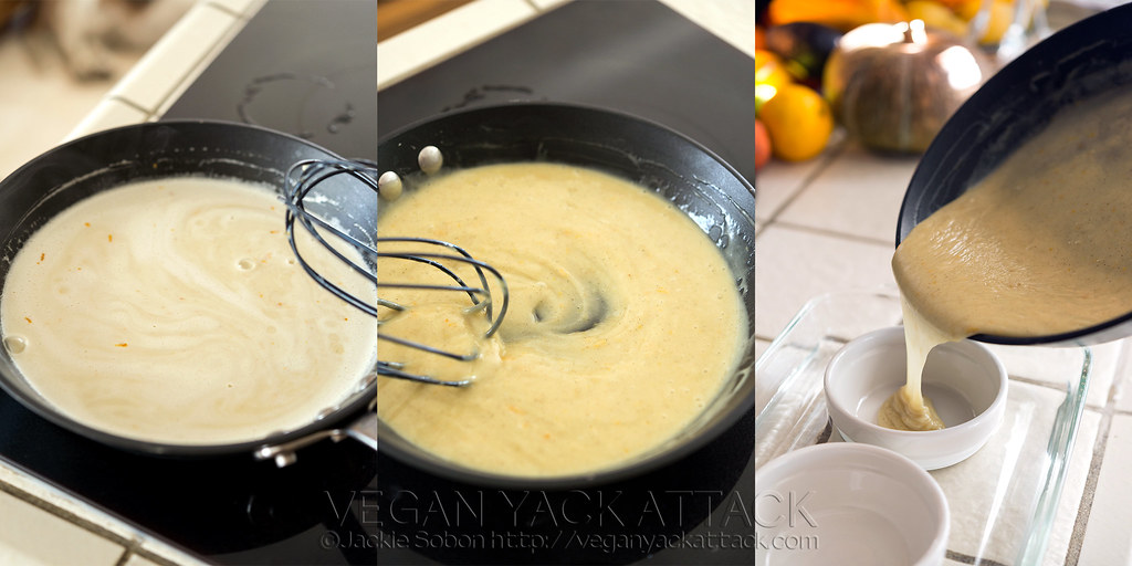 Making vegan creme brûlée 