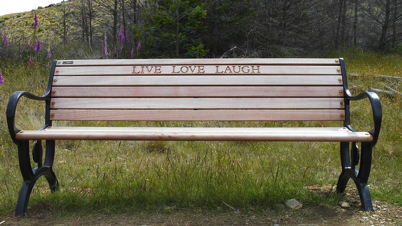 Bench on the hill, Queenstown