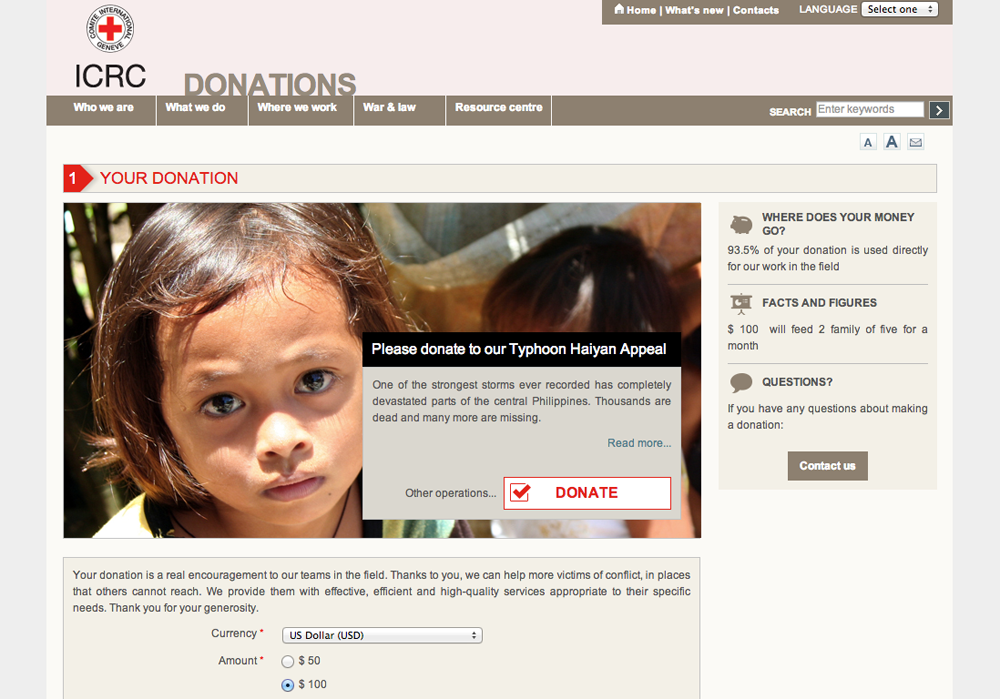 ICRC donation