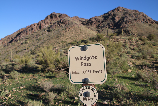 Windgate Pass as seen on a McDowell Mountain hiking trip