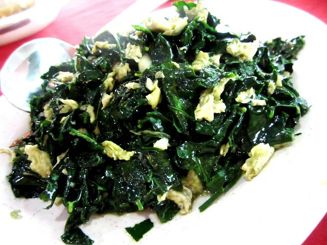 Ruby's fried cangkuk manis with egg