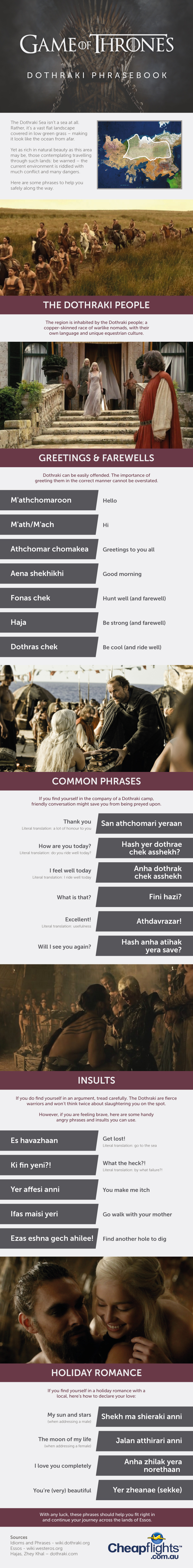 Game of Thrones: Dothraki Phrasebook