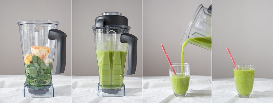 Green smoothie with lamb's lettuce and mango