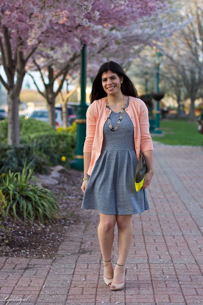 grey sweatshirt dress, peach cardigan-3.jpg