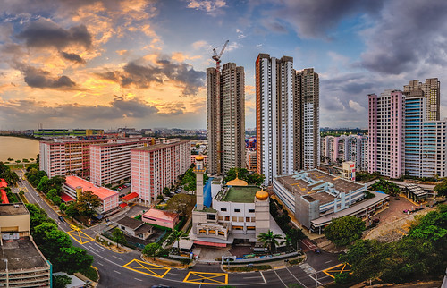 sunset panorama singapore cityscape fujifilm hdb hdr tebangarden hdbheartland fujifilmxt1 fujifilmxf1024mm