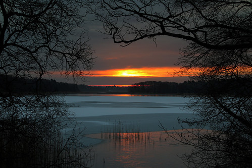 winter lake reflection ice sunrise is vinter sonnenaufgang sø silkeborg spejling solopgang
