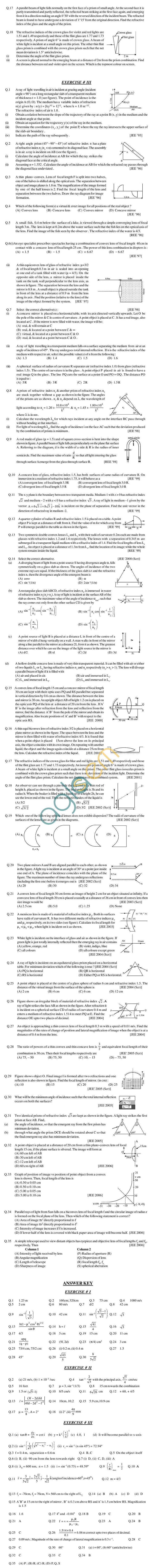 Physics Study Material - Geometrical Optics