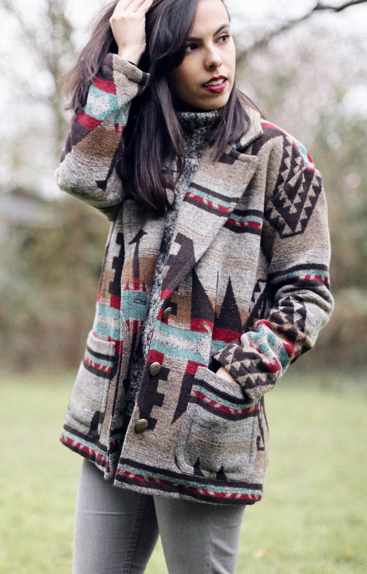 aztec tribal coat, austin texas style blogger, austin fashion blogger, austin texas fashion blog