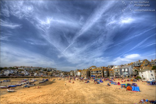 blue sky holiday beach st clouds landscape ian photography bay coast landscapes cornwall garfield hdr wispy ives cirrus