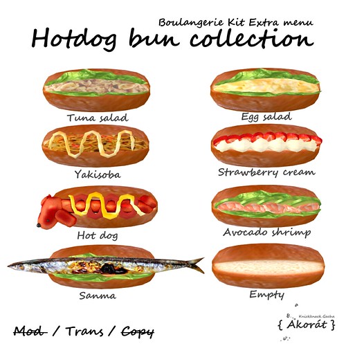 {Akorát} Hotdog bun collection