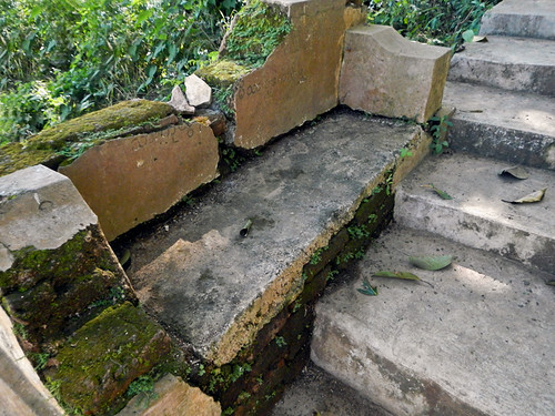 Stairs to the Temple with a Stone Bench to Rest On, Inle Lake, Myanmar