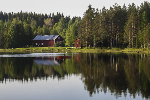 lake reflection sweden varmland