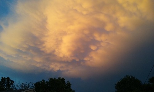 clouds sunset mammatus