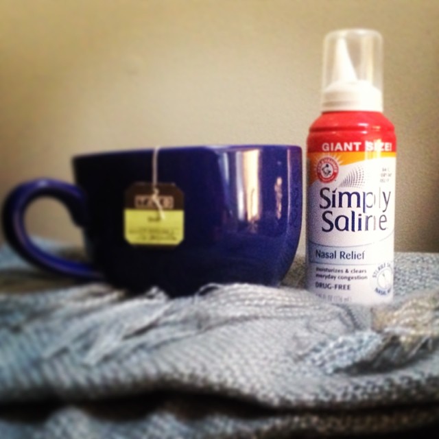 Feeling a cold coming on? A warm blanket, a cup of hot tea, and a little #ARMandHAMMER Simply Saline for my stuffy nose does the trick for me. What works for you? #sponsored https://ohsohungry.com/?p=23555