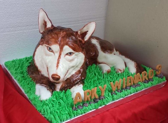 Husky Dog Cake by Christine Grace Morales of @ Sweets &amp; Treats by Christine