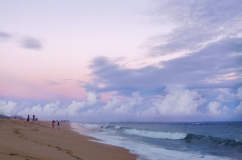 ocean pink sunset sea sky people beach clouds coast sand waves skies purple beachlife ater