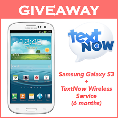 TextNow Samsung Galaxy S3 Giveaway