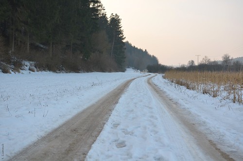 winter sunset way bayern bavaria nikon tracks hans spuren pathway oberpfalz weg baviera schmidmühlen upperpalatinate lauterachtal eisenreich lauterachweg