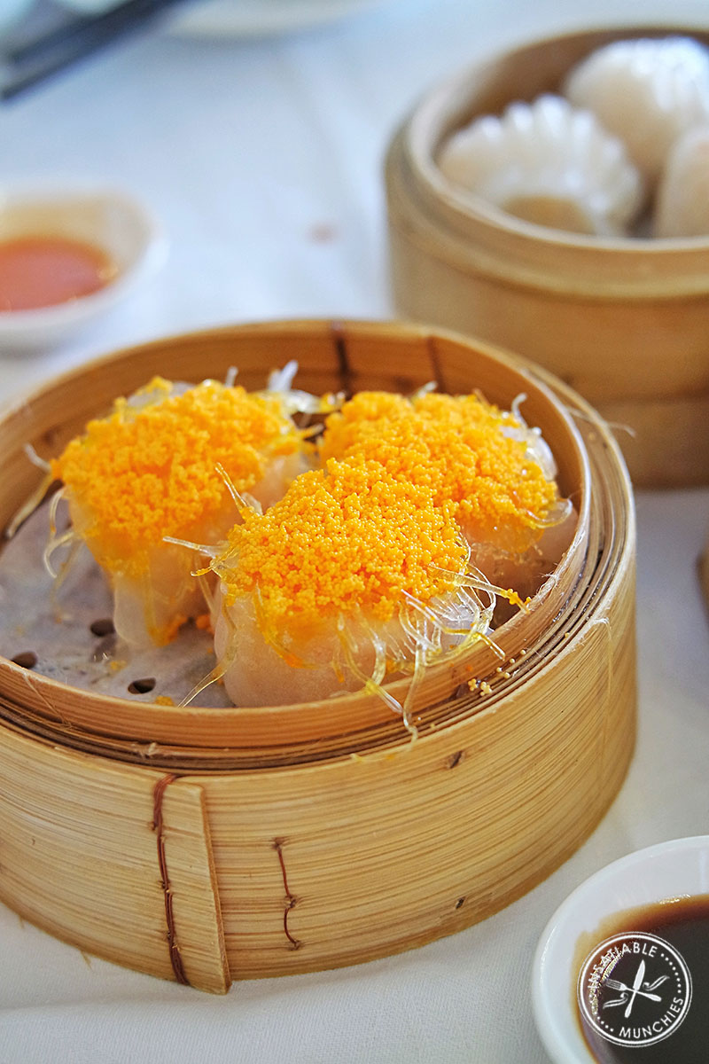 Prawn and scallop dumpling with shark fin and prawn roe