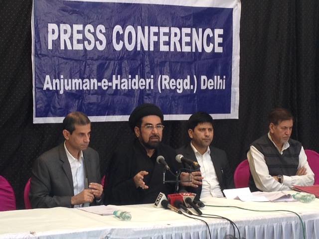Press Conference held by Anjuman e Haidari, attended among others by Advocate Mehmood Pracha, Kalbe Jawad, Bahadur Abbas Navi