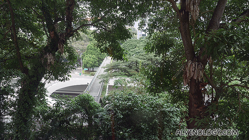 View from our bedroom: Overhead bridge across Chin Swee Tunnel (CTE)