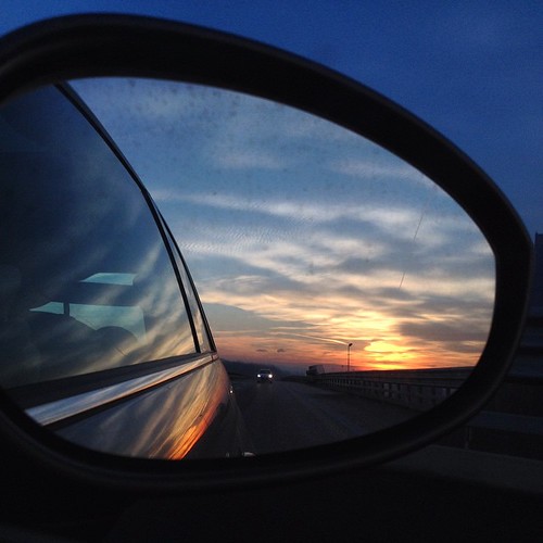road trip travel sunset car square mirror highway fiat squareformat 500 iphoneography instagramapp uploaded:by=instagram