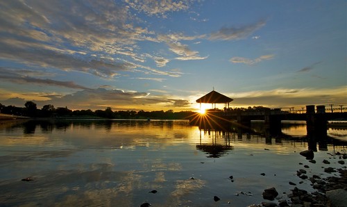 sunset sky nature water clouds reflections singapore silhouettes reservoir seletarreservoir annakwa