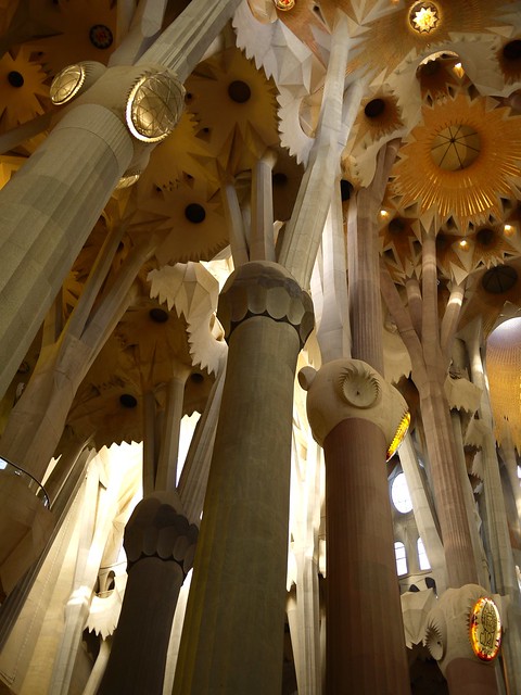 Spain Barcelona La Sagrada Familia pillars 2