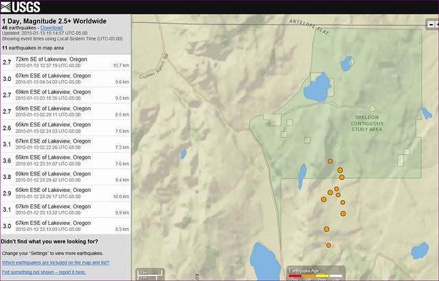 Nevada earthquakes