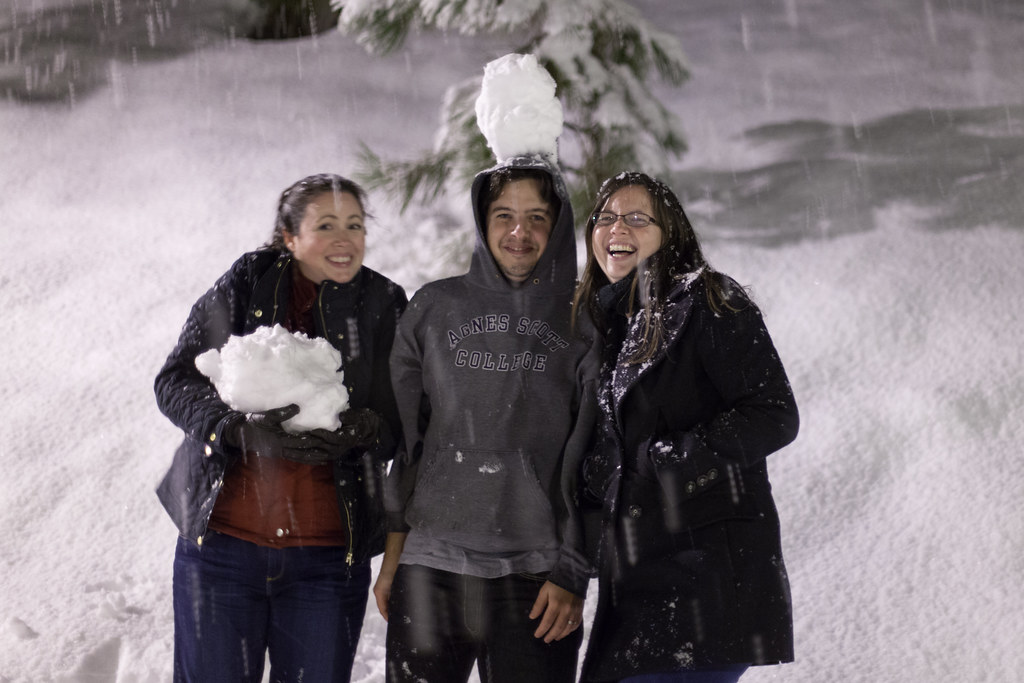 Snowfall at Tenaya Lodge