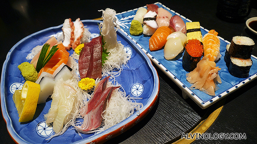 Beautiful sushi and sashimi selection at SHIMA 
