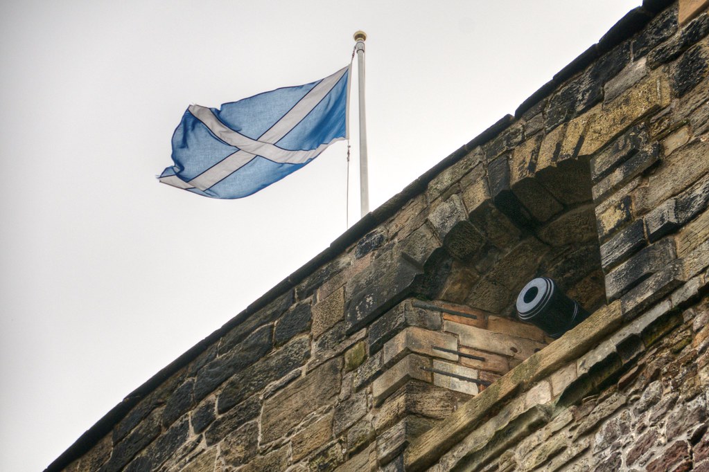 Scotland Flag at Edinburgh Castle