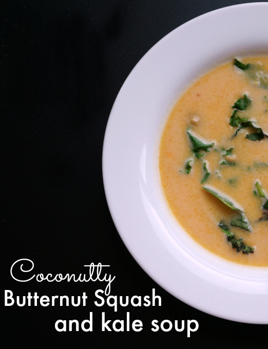 Coconutty Butternut Squash and Kale Soup - Dairy Free