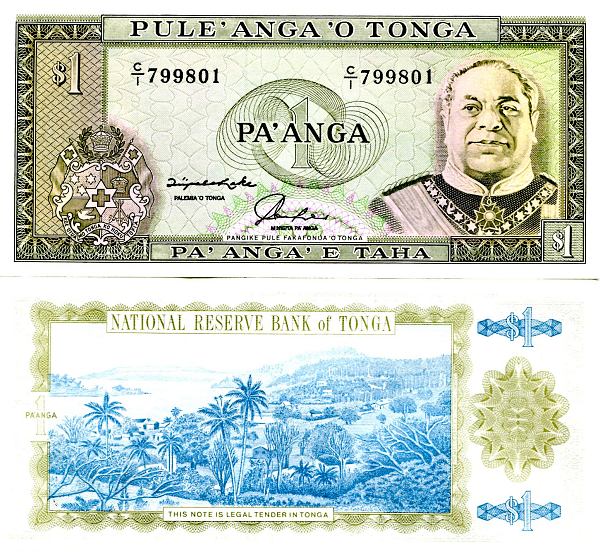 1 Pa`anga Tonga 1992-5, Pick 25