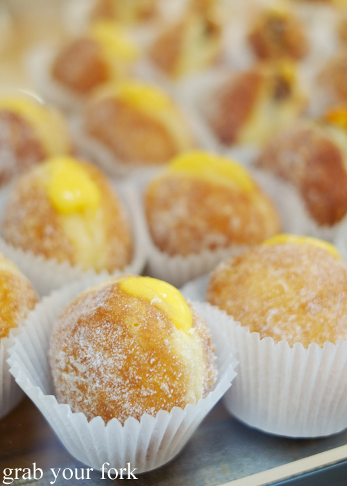 Lemon curd doughnuts at Tivoli Road Bakery, South Yarra