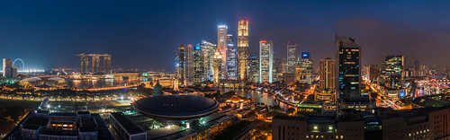 city travel panorama skyline night skyscraper marina lights bay licht flyer singapore asia asien view nightshot stadt sands sonnenaufgang singapur nachtaufnahme hochhaus wolkenkratzer the blaue stunde stadtlandschaft