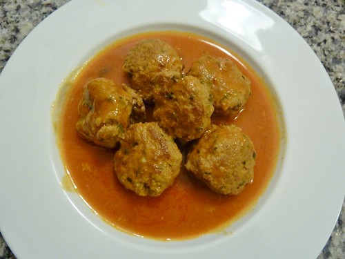 Turkey Zucchini Meatballs with Curry Sauce