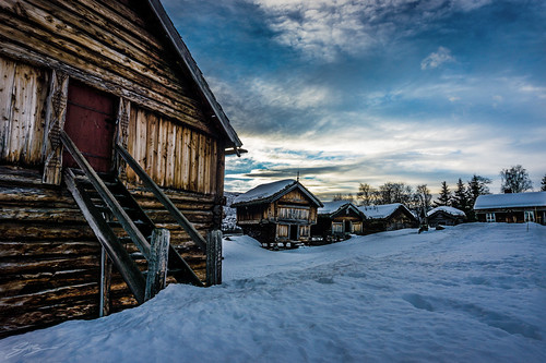 sunset norway newyear norwegian hut geilo 2015