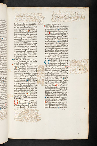 Manuscript annotations in Bartolus de Saxoferrato: Super secunda parte Infortiati