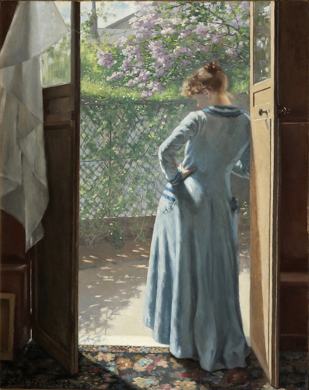 Eva Bonnier - Vid ateljédörren (1885)