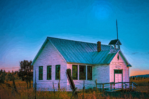 sunset schoolhouse topaz easternoregon wascocounty topazimpressions friendschoolhouse